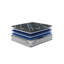 Très grand matelas 14 po offrant un confort moyen, deux caractéristiques de refroidissement, mousse pour bercer le corps, mousse à mémoire de forme, soutien, renforcement lombaire central merveilleux, 800 ressorts enroulés, bord à 360 °, gris + bleu, acier-133586450