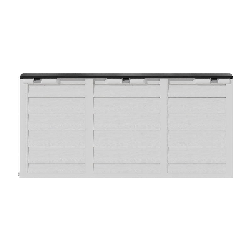 Lifeideas 112cm W 290L Polypropylene Lockable Deck Box with Wheels in White