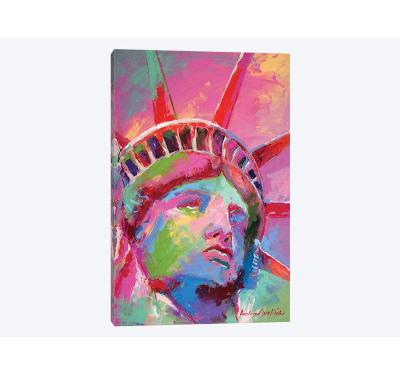 « lady liberty » par richard wallich, impression sur toile, H 18 po x l 12 po x P 1,5 po, Toile tendue, Pas de tapis