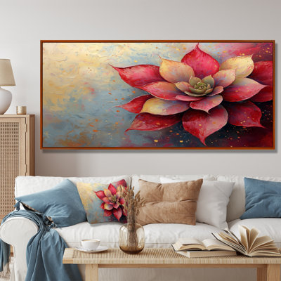 Jacere abstrait vibrant Echeveria Succulent - Succulent Large Art mural