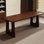 Walnut Color Rectangular Solid Wood desk