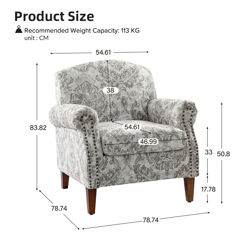 Hillam Upholstered Armchair, Beige