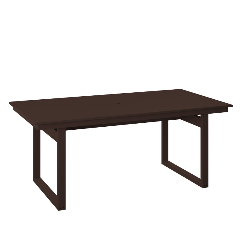  Table moderne de 38 po x 74 po. Brun Tudor, Brun Tudor, H 30 po x l 74 po x P 38,5 po, Brun Tudor