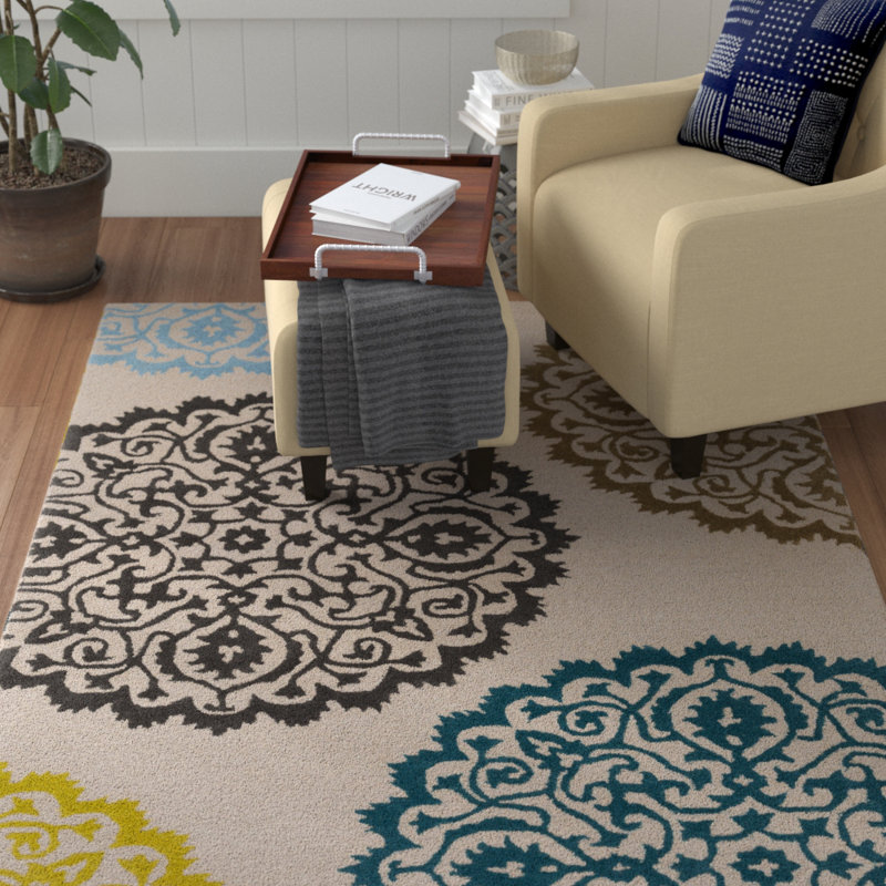 Peden Wool Geometric Indoor Rug, Rectangle 9' x 13'