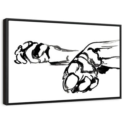" Linear Paws II Canvas Print "