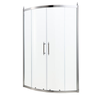 36" X 72" Shower Door In . Elegant Tub Enclosure. Clear Tempered Glass. Easy Installation. Base Sold Separately Simple Installation Method.