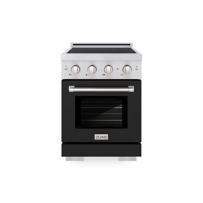 ZLINE 24 in. Paramount Induction Range with 3 Element Cooktop & Electric Oven w/ White Matte Door