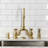 Kingston Brass English Country Two-Handle 3-Hole Deck Mount Bridge Kitchen Faucet with Side Sprayer-110403736