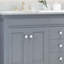 Meuble-lavabo double 61 po avec plateau en marbre Raylani-832579842