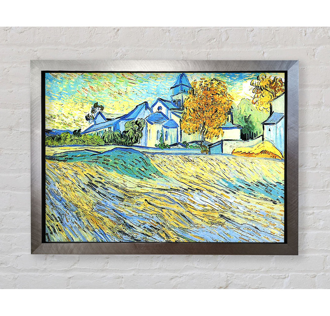 Blick auf die Kirche Saint-Paul-De-Mausole von Vincent Van Gogh - Einzelne Bilderrahmen Kunstdrucke