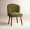 19" H Upholstered Dining Chairs with Solid Wood Legs