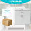 Meuble-lavabo de 30 pouces avec lavabo en céramique et beaucoup de rangement - le choix parfait pour les petites salles de bain