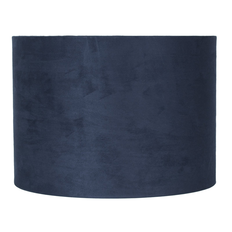 Abat-jour tambour en faux cuir Ganya Classic, H 10 po x l 14 po x P 14 po