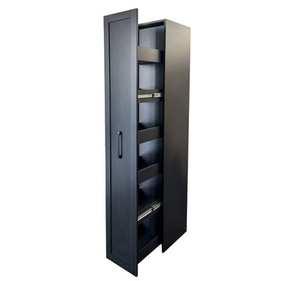Noir, grand chariot de rangement mince, chariot roulant de cuisine, armoire de rangement étroite avec poignée et roues, support à épices en bois à côté du réfrigérateur, tablette de garde-manger pour la cuisine, petits espaces