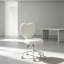Chaises de bureau en forme de cœur ajustables, mousse lin, coiffeuse moderne