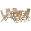 Acacia Solid Wood Patio Dining Set-1924769427