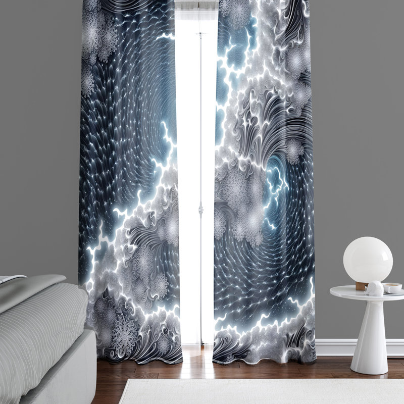 Paire de rideaux semi-transparents Elenta, L 56 po x L 78 po