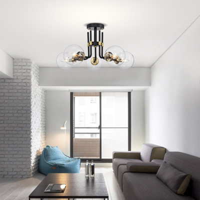 Damiracle Glass Semi Flush Mount