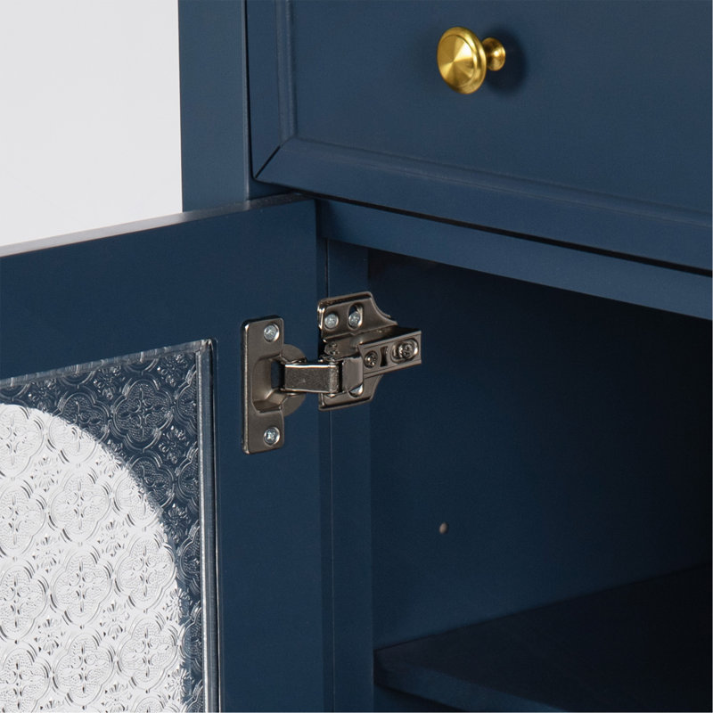35.6" Bathroom Cabinet, Only Cabinet, Blue