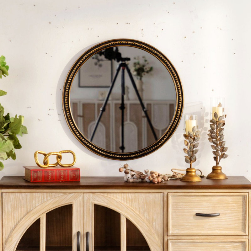 Miroir mural rond rond pour salon, chambre à coucher