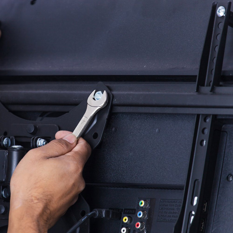 Deco Mount Slim Black Fixed Wall Mount Holds up to 99 lbs