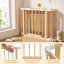 Parc pour bébé et tout-petit, centre d'activités pour bébé en bois réglable et pliable-128922538