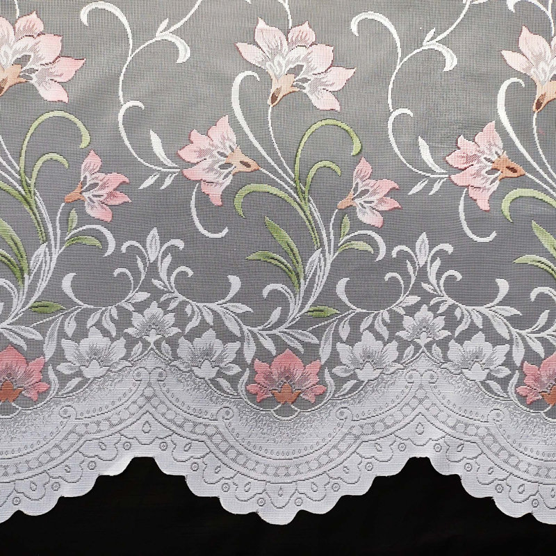 Painted Lace Slot Top Panel, 200cm Width x 160cm Drop, Pink