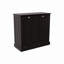 Armoire de trieur de linge à deux compartiments inclinable - noir-2131385261