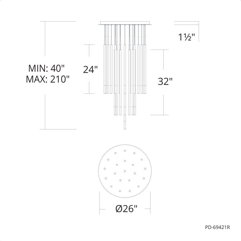 Viggo Round Multi-Light 4-CCT Pendant