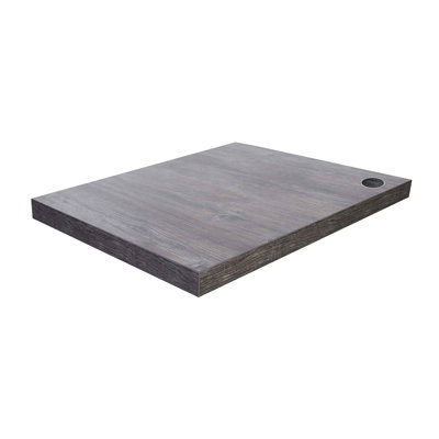 Plateau de table Relic - Mélamine PVC auto-rebord - avec 2 chargeurs sans fil à paquet plat + USB-A et USB-C - installé