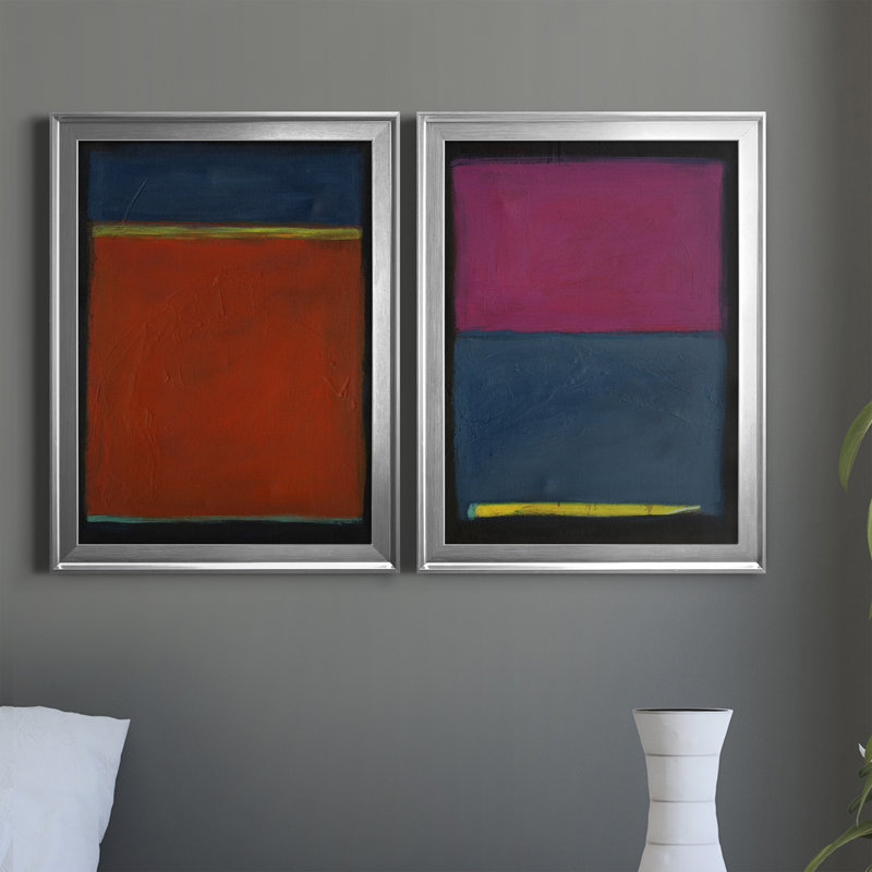 Contemplation I, reproduction encadrée de qualité supérieure - prête à être accrochée, Argent, H 36,5 po x l 53 po x P 1 po