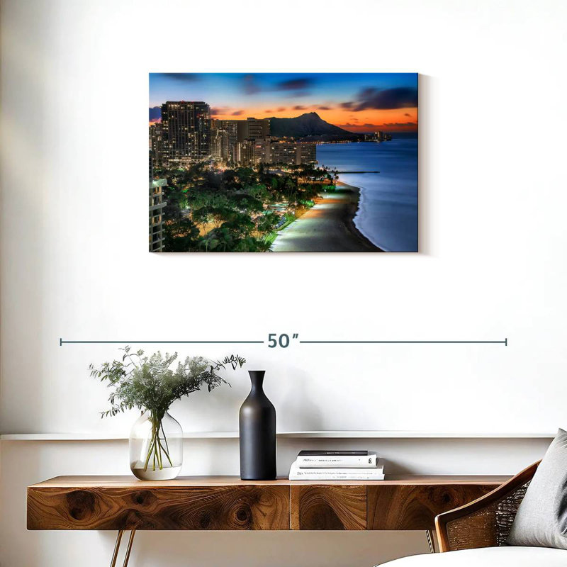 Gillard Waikiki Coast Sundown, H 20 po x l 30 po