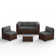 Ensemble de conversation modulaire en rotin pour 4 personnes avec coussins