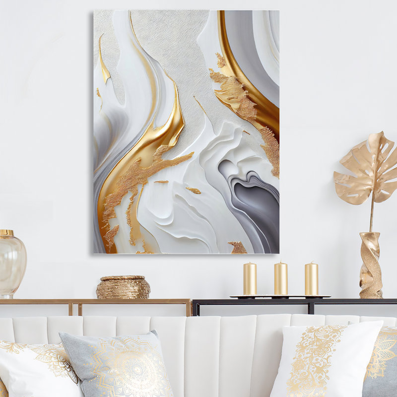 Art mural abstrait sur toile, reproduction décorative moderne - composition abstraite harmonie, H 32 po x l 24 po x P 1 po