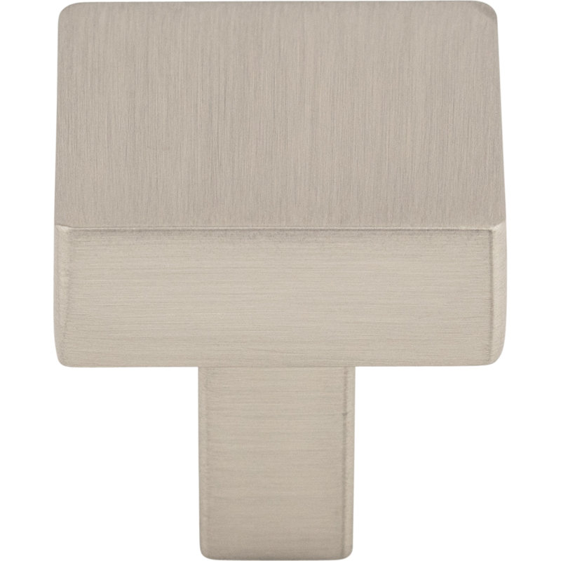 Channing 1 1/16" Length Square Knob, Brushed Satin Nickel