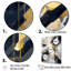 Abstrait or et combat noir I - Formes abstraites, impressions sur toile-401629505-401629506