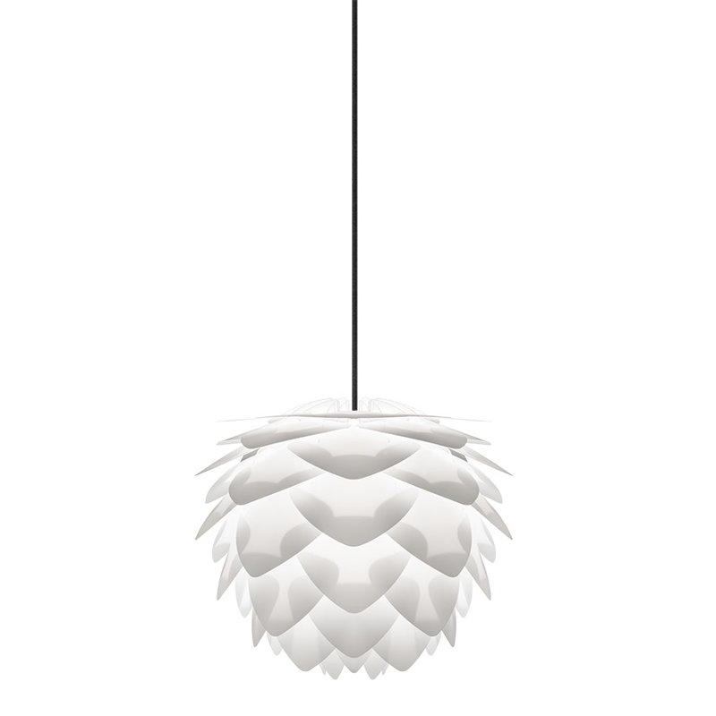 1 - Light Unique/Statement Pendant, 17.7" H x 17.7" W x 17.7" D, Black, White