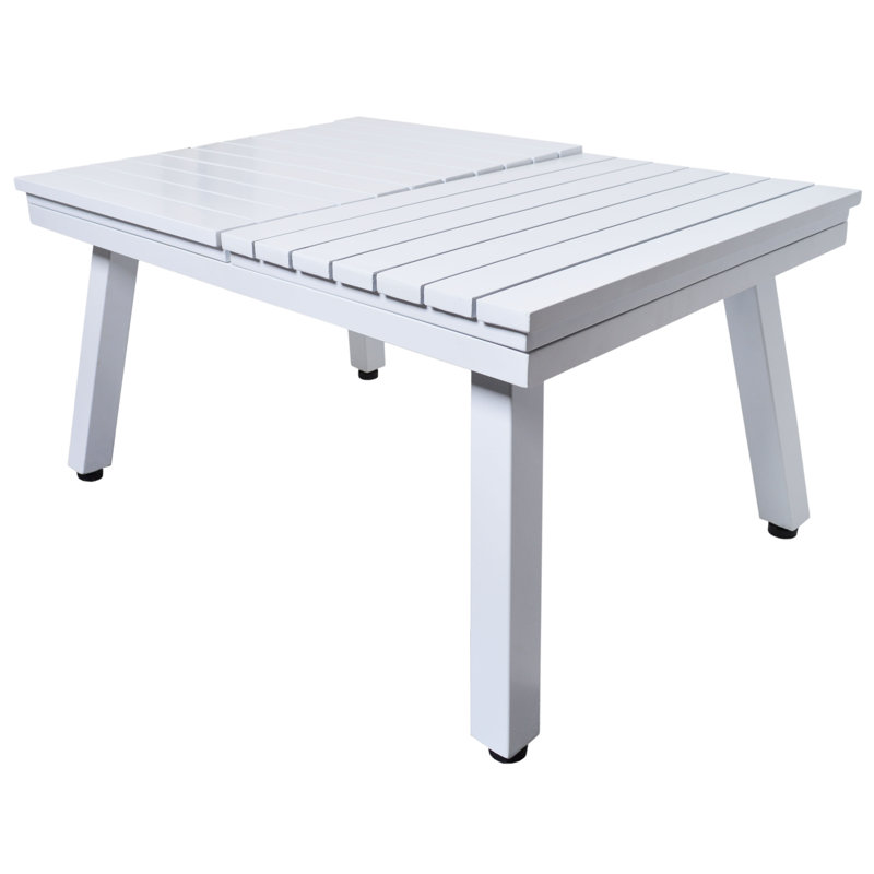 Lebron Rectangular Metal Folding Outdoor Coffee Table , 92cm W 65cm D