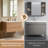 Wall-Mounted Bathroom Vanity with Single Ceramic Sink, Modern Slatted Front, Natural Wood Finish,Soft-Close Drawers for Bathroom-1887953576-1887953580