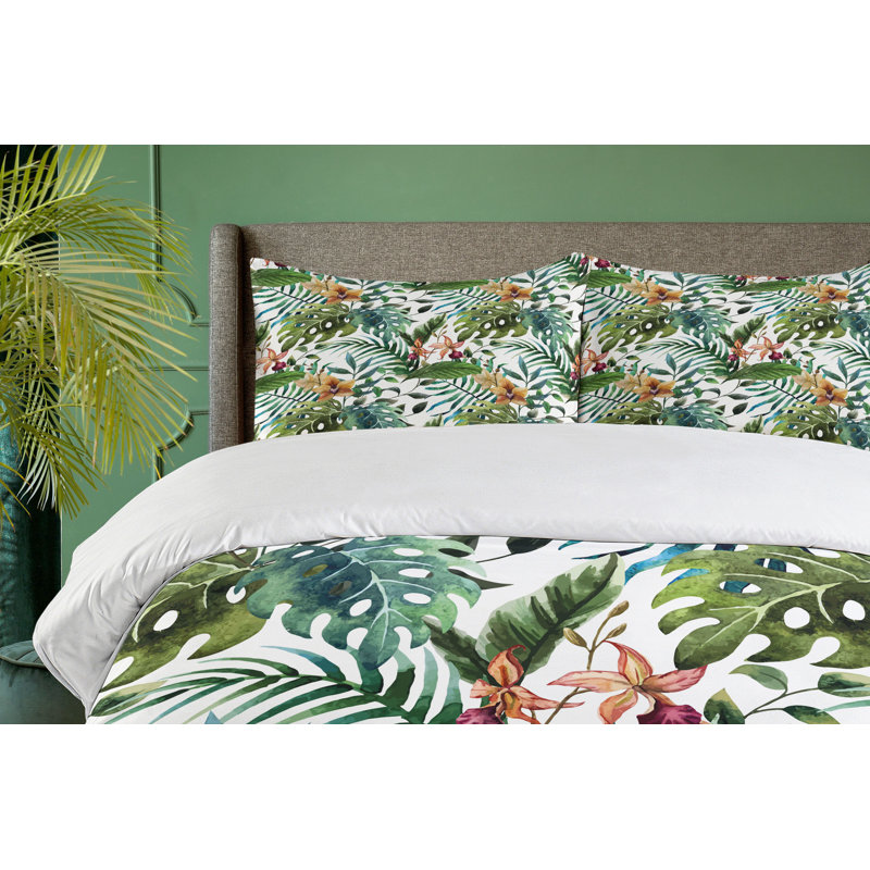 Traditional Polyester Floral Duvet Cover, Twin