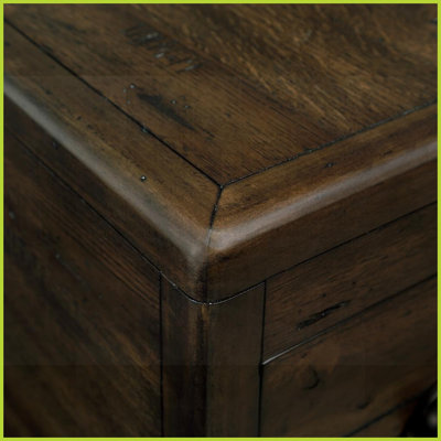Vintage Solid Wood Coffee Table for Small Spaces, Easy-Clean &amp; Quick Assembly with Storage Drawer
