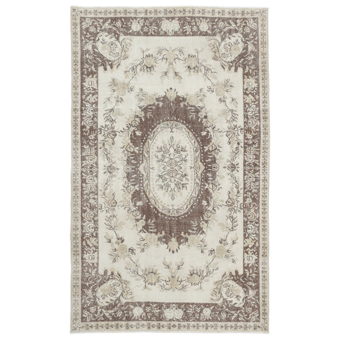 Atina Beige Vintage Wool Handmade Area Rug