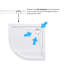  Acrylic Shower Tray Glossy White Finish - Quadrant - 1000 x 1000mm-496238335