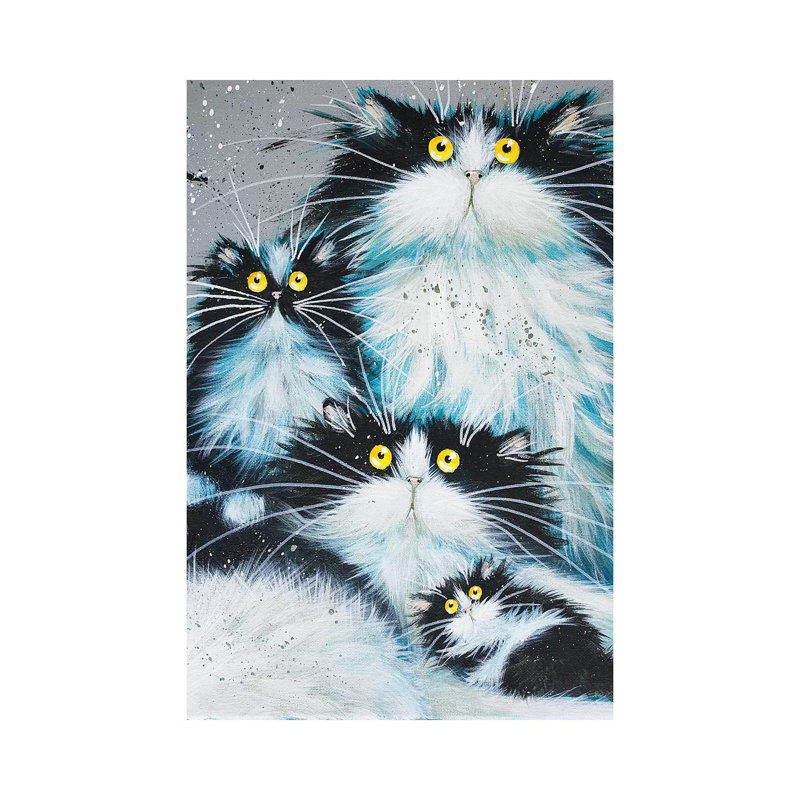 Family Of Fur by Kim Haskins - Print on Canvas, Wrapped Canvas, 20.32 cm H x 30.48 cm W