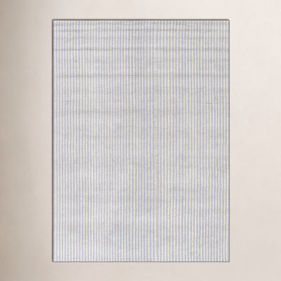 Lola Blue Hand-Tufted Striped Wool Rug