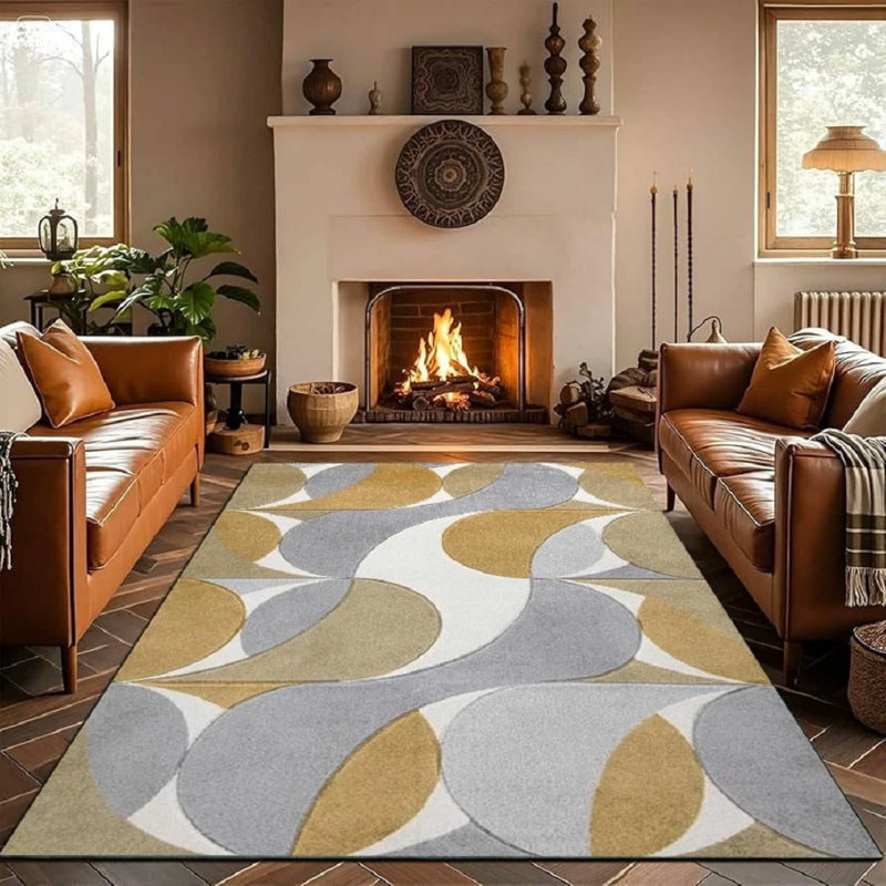Geometric Indoor / Outdoor Area Rug, Rectangle 200 x 290 cm