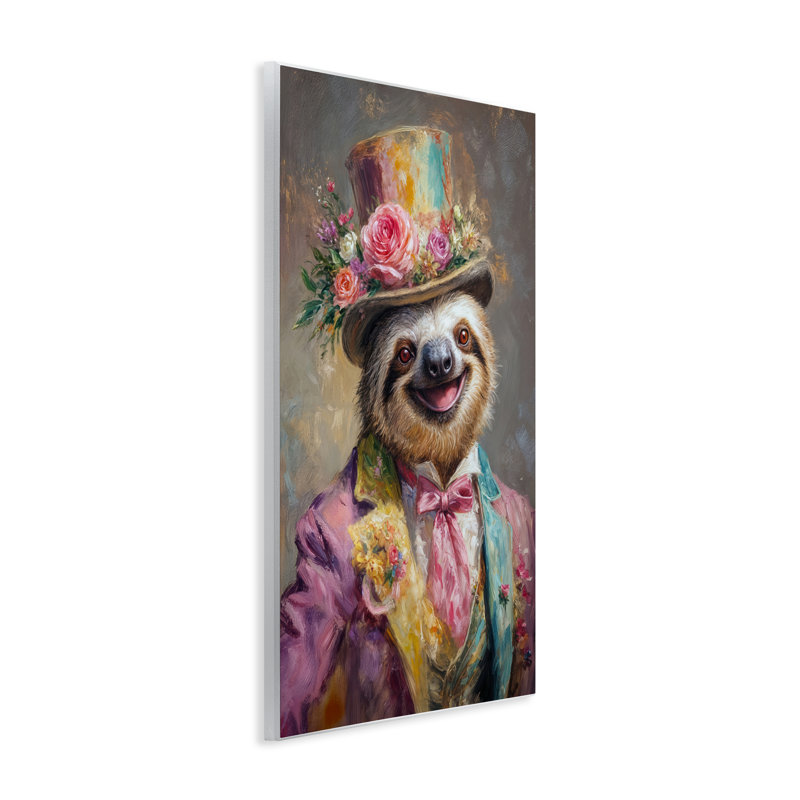 Portrait victorien paresseux, plaque murale, design par Wumples, H 19 po x l 13 po