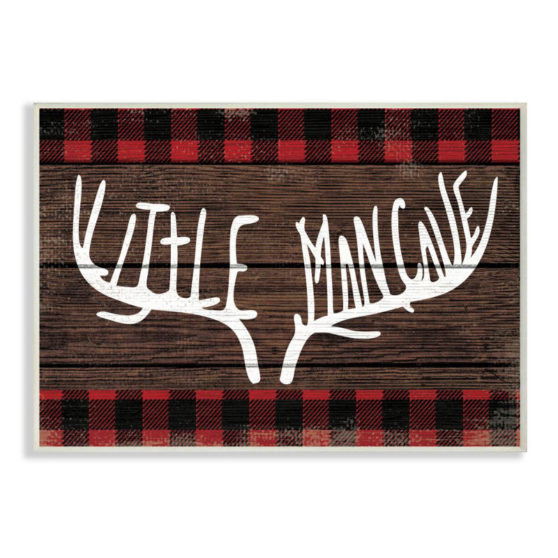 Sheron Little Man Cave, Plaque en bois, H 10 po x l 15 po x P 0,5 po