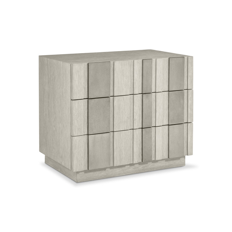 Tempo 3 - Drawer Solid Wood Nightstand