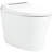 Elongated Smart Toilet With 4-Level Temp Control & Water Flush Modern Ceramic Foot Infrared Sensor 360 Waterproof Design